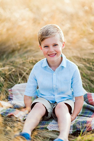 Boy smiling during Richmond photo shoot